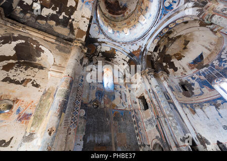 Kars, Turkey - August 10, 2018 - Interior of the Church of Tigran Honents in the ruins of Ani, capital of ancient Armenian Bagradit Kingdom, in Kars, Stock Photo