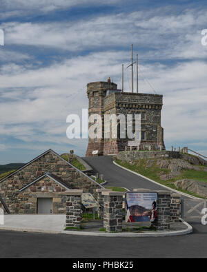 Historic Cabot Tower at Signal Hill in St. John's, Newfoundland and Labrador Stock Photo