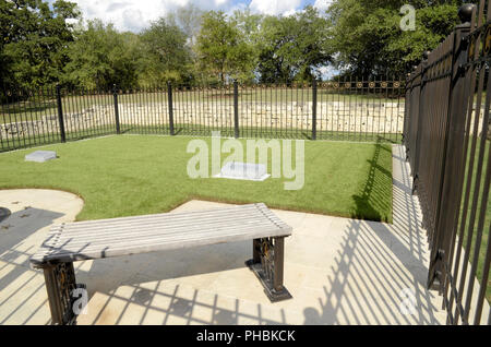 Barbara Bush burial site at the George Bush Presidential Library on the campus of Texas A&M University in College Station, Texas, USA. Stock Photo