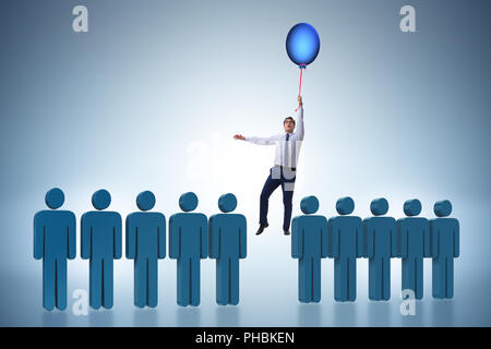 Man successful among his peer group Stock Photo