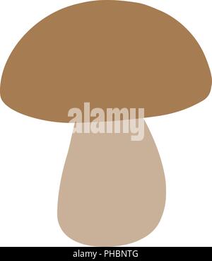 vector color mushroom, for coloring. logo and design. simple drawing for children Stock Vector