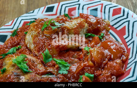 Lahori Red Chicken Karahi Stock Photo