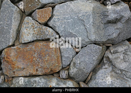background wall of big gray stones Stock Photo