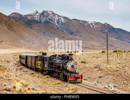Old Patagonian Express La Trochita, steam train, Chubut Province, Patagonia, Argentina, South America Stock Photo