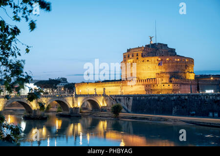 The Mausoleum of Hadrian (Castel Sant'Angelo) (Saint Angelo's Castle), Parco Adriano, UNESCO World Heritage Site, Rome, Lazio, Italy, Europe Stock Photo