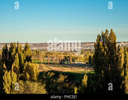 Chubut Valley, elevated view, Gaiman, The Welsh Settlement, Chubut Province, Patagonia, Argentina, South America Stock Photo