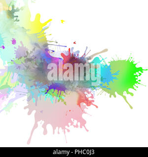 paint pattern and splatter background with paint runs Stock Photo