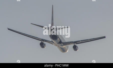 British Airways Boeing 767 shuttle service seen departing Glasgow International Airport, Renfrewshire, Scotland - 28th February 2016 Stock Photo