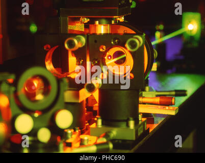 laser beam in scientific laboratory Stock Photo