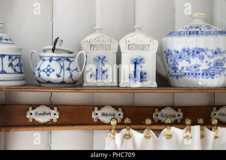 Grandma's spice rack Stock Photo
