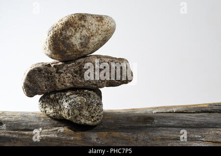 three stones on each other Stock Photo