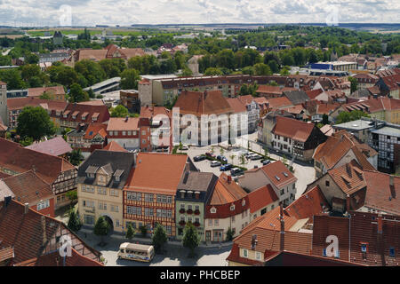 Panorama view of the historic center from Bad Langensalza Stock Photo