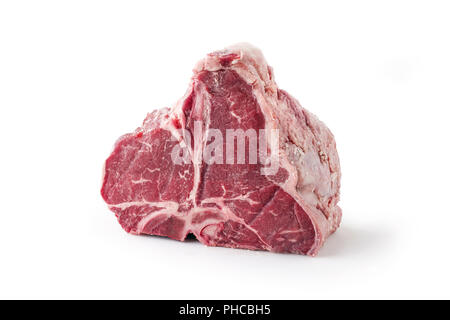 Raw dry aged Wagyu Porterhouse Steak as close-up - covered Stock Photo