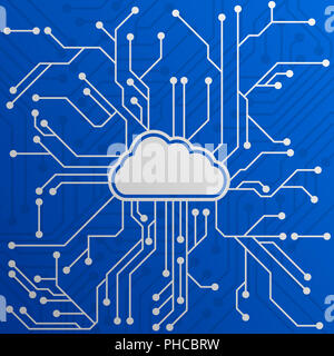 Cloud Computing Circuit Stock Photo