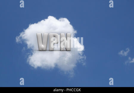 VPN cloud concept Stock Photo