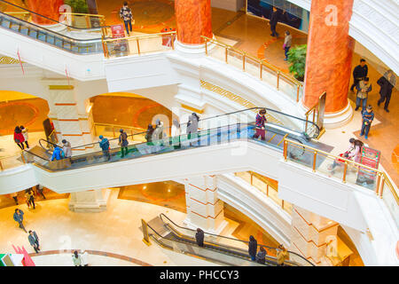 Escaltor at  shopping mall, Shanghai Stock Photo