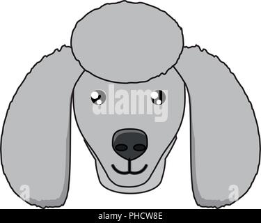 cute poodle dog icon over background, vector illustration Stock Vector ...