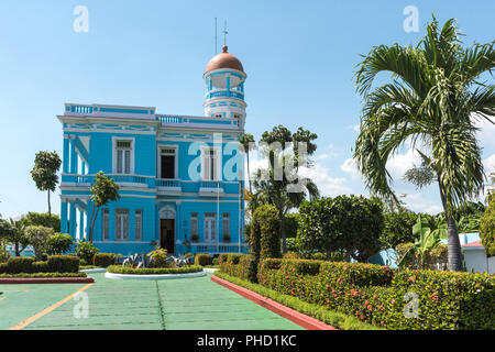 Hotel Palacio Azul is one of the historic residences that qualified Cienfuegos Cuba as a UNESCO World Heritage Centre for urban historic center. Stock Photo