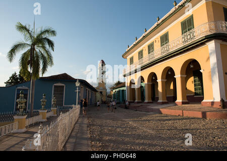 Trinidad, Cuba / March 15, 2016: Historic home of the wealthy Borrell family, the colonial building now houses the Romantic Museum (Museo Romántico.) Stock Photo