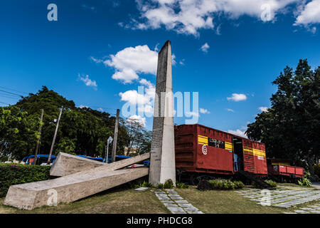 Santa Clara, Cuba / March 16, 2016: The Tren Blindado is a national monument, memorial park, and museum of the Cuban Revolution. Stock Photo
