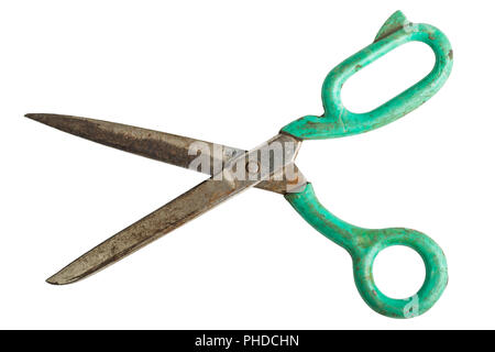 Old rusty tailor scissors Stock Photo