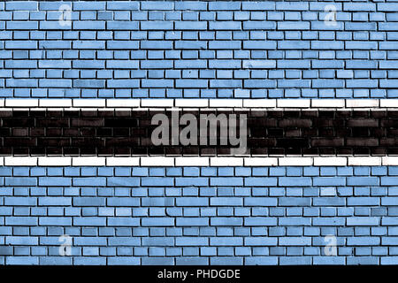 Flag of Botswana painted on brick wall Stock Photo - Alamy