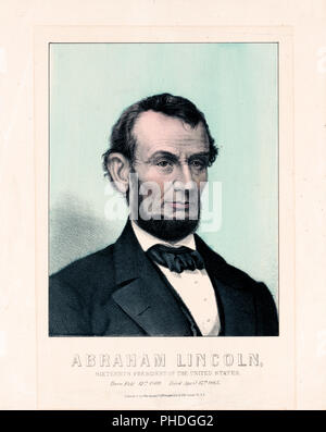 Abraham Lincoln, sixteenth president of the United States - born Feby. 12th 1809, died April 15th 1865 Stock Photo