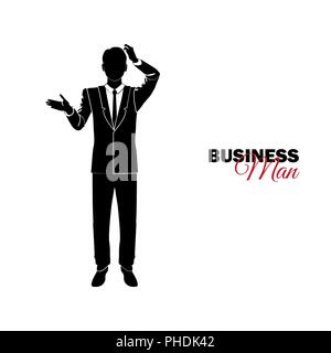 Businessman, Manager. A man in a business suit. Businessman clamps his head Stock Vector