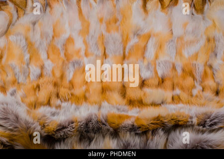 Texture and background of red fox fur Stock Photo