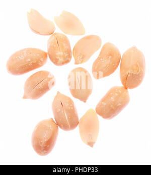 Peanuts on white Stock Photo
