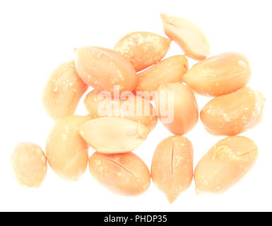 Peanuts on white Stock Photo