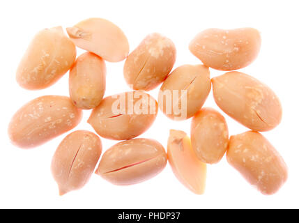 Peanuts on white Stock Photo