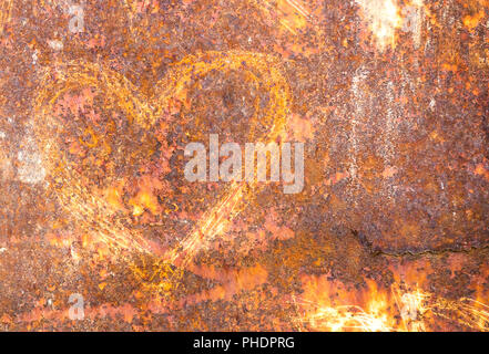 Rusty heart Stock Photo