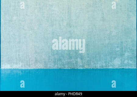 blank wall and blue floor Stock Photo