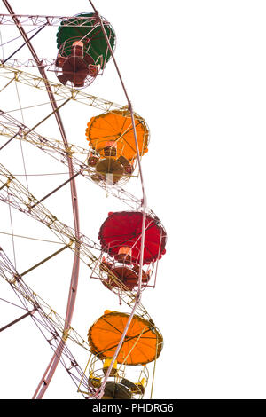 Ferris wheel isolated on white Stock Photo