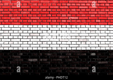 flag of Yemen painted on brick wall Stock Photo - Alamy