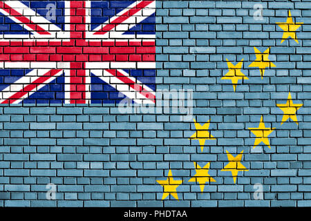 Flag of Tuvalu painted on brick wall Stock Photo - Alamy