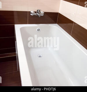White luxury bathtub in bathroom Stock Photo