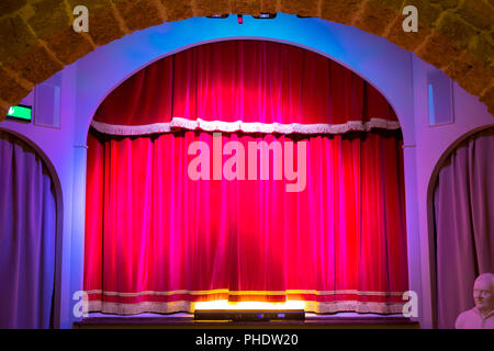 Theatre curtain on stage Stock Photo