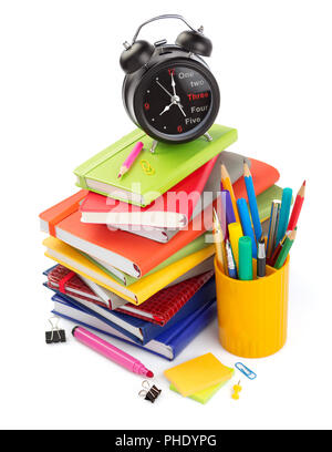 notebook and notepad isolated at white background Stock Photo