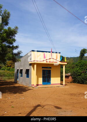 Drying Coffee Seeds in Coffee Farm Village Harvest House.Travel in Dalat City, Vietnam in 2012. 5th December. Stock Photo