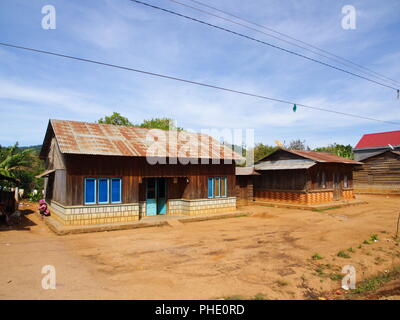 Drying Coffee Seeds in Coffee Farm Village Harvest House.Travel in Dalat City, Vietnam in 2012. 5th December. Stock Photo