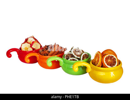 dried fruits on a white background Stock Photo