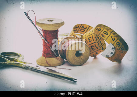Sewing accessories, tools Stock Photo