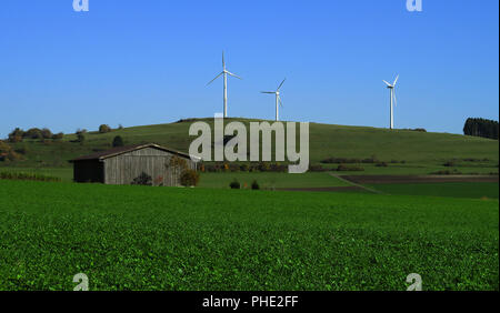 wind farm; offshore wind farm; swabian alps; Germany; Stock Photo