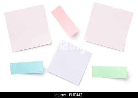 Sticky Post Note Paper Isolated on White Background Stock Photo