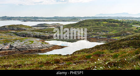 Panorama from the Atlantic road, Norway Stock Photo