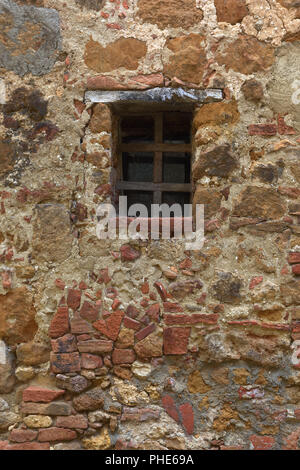Italian window in an old stone house Stock Photo - Alamy