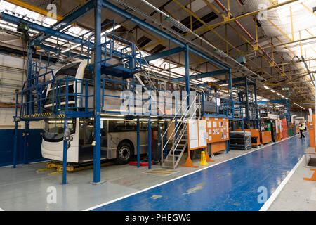 Interior of modern bus and coach manufacturing plant by Alexander ...