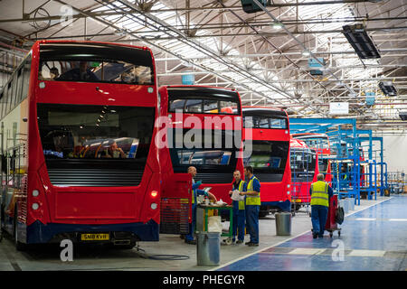 Interior of modern bus and coach manufacturing plant by Alexander ...